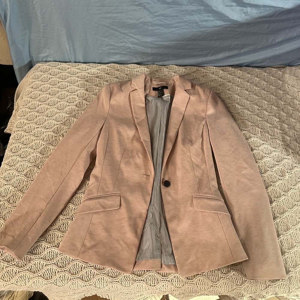 H&M Blush Jacket with Striped Lining